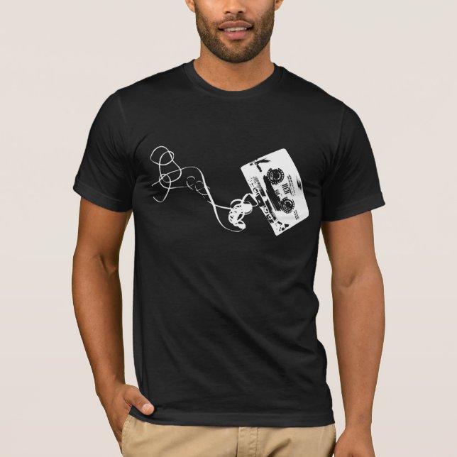 T-shirt enregistreur à cassettes - blanc (Devant)