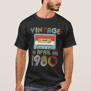 T-shirt Enregistreur à cassettes vintage d'anniversaire en