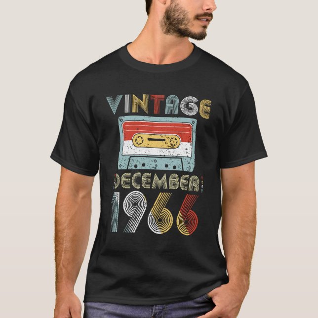 T-shirt Enregistreur à cassettes vintage d'anniversaire en (Devant)