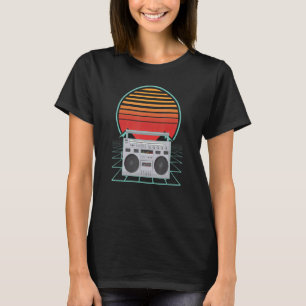 T-shirt Enregistreur radio Vintage rétro Sunset