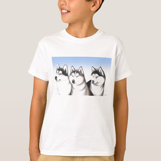 T-shirt enroué de chiens de traîneau de Malamute (Devant)