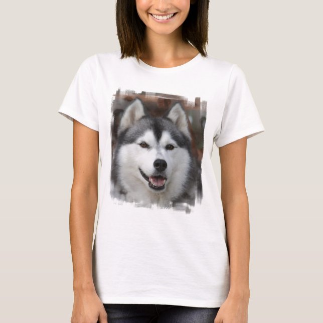 T-shirt enroué de dames de chien (Devant)