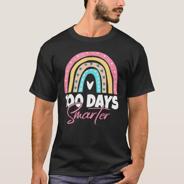 T-shirt Enseignant 100 Jours Plus Intelligent Élève 100e J (Devant)