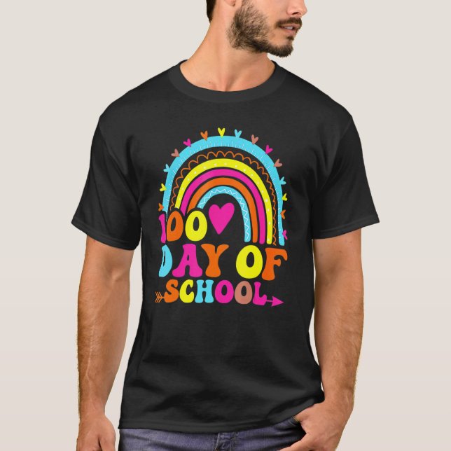 T-shirt Enseignant 100e jour d'école 100 jours plus intell (Devant)