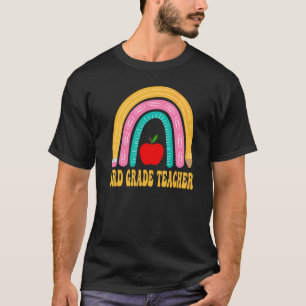 T-shirt Enseignant 3e année Crayon Arc-en-ciel Rentrée Sco