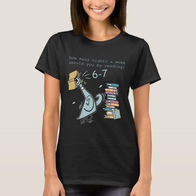 T-shirt Enseignant 6-7 Combien de nuits par semaine devrie (Devant)