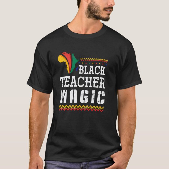 T-shirt Enseignant Afro-Américain  Afro Bhm Mois de l'Hist (Devant)