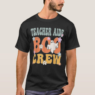 T-shirt Enseignant Aide Boo Crew Ghost Retro Halloween Sup