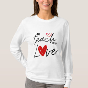 T-shirt Enseignant aime 100ème école drôle enseignement