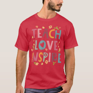 T-shirt Enseignant Aimer Inspirer Vinatge Enseignant Derni
