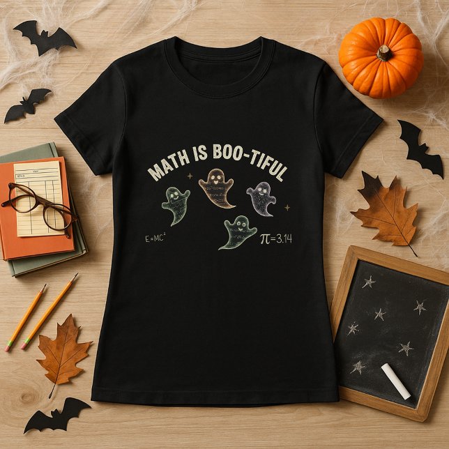 T-shirt Enseignant amusant Halloween Math est un fantôme M (Créateur téléchargé)