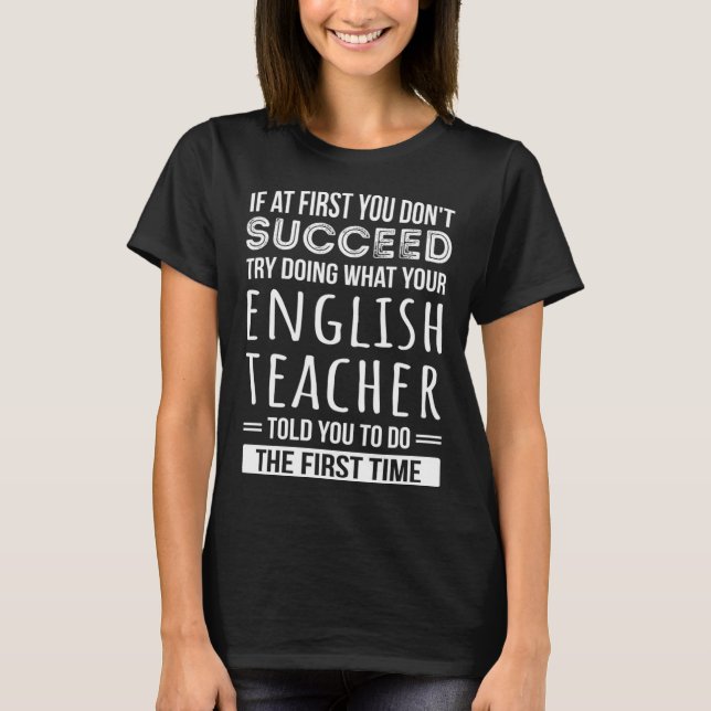 T-shirt Enseignant anglais Funny School (Devant)