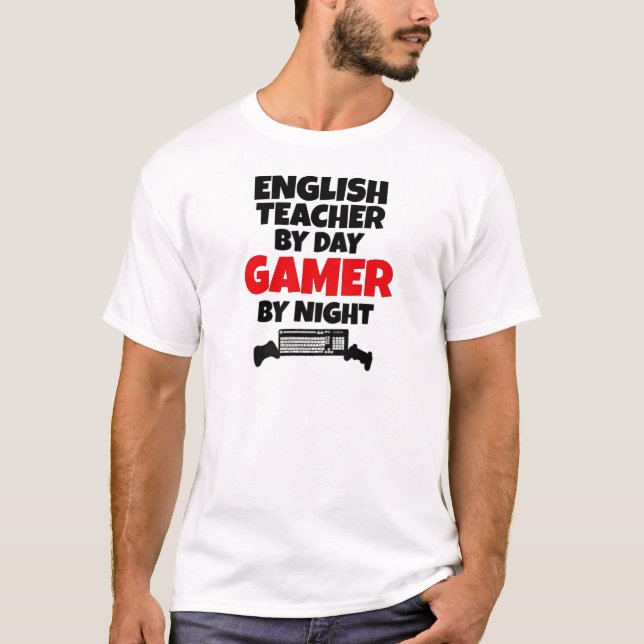 T-shirt Enseignant anglais par Jeu de jour par nuit (Devant)