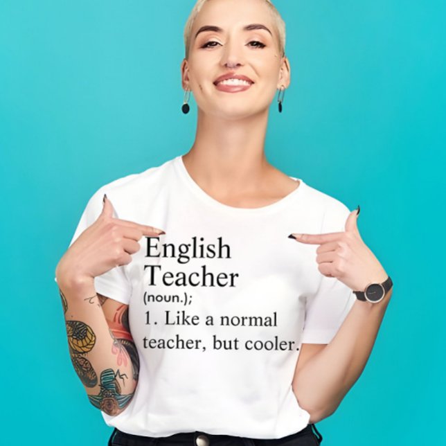 T-shirt Enseignant Anglais Personnalisé Drôle Définition C (english teacher funny shirt)