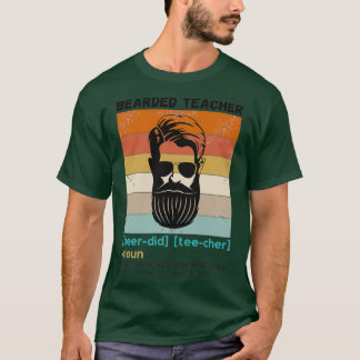 T-shirt Enseignant assidu Définition Funny Beard Enseignan