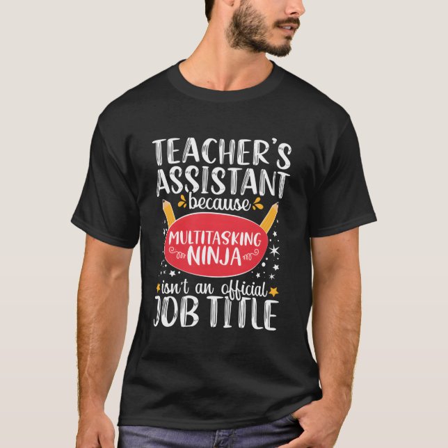 T-shirt Enseignant Assistant École Ninja Appreciati (Devant)