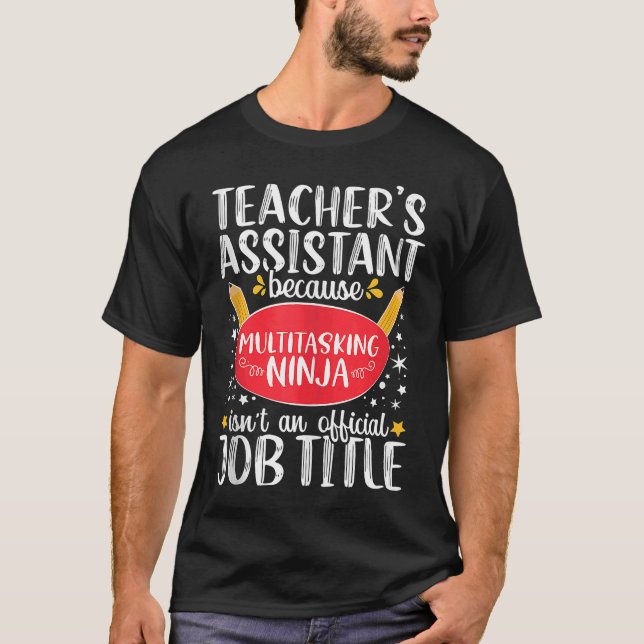 T-shirt Enseignant Assistant École Ninja Appreciati (Devant)