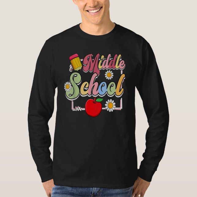 T-shirt Enseignant Au Cours Du Cours Secondaire À Scho (Devant)