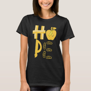 T-shirt Enseignant au ruban jaune pour la sensibilisation