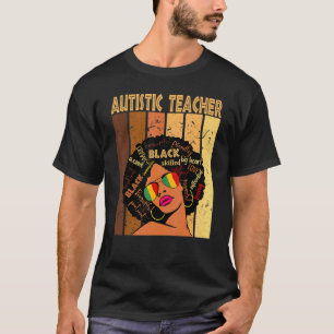 T-shirt Enseignant Autiste Afro Afro-Américain Histoire No