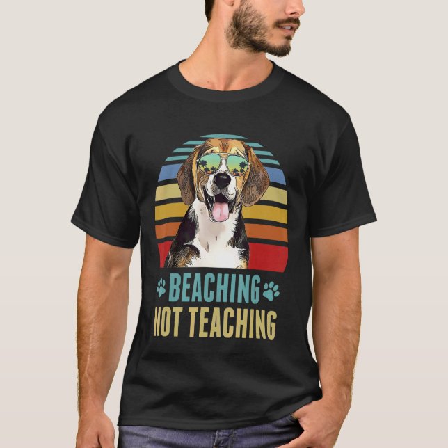 T-shirt Enseignant Beagle de chien Beaching Pas d'enseigne (Devant)