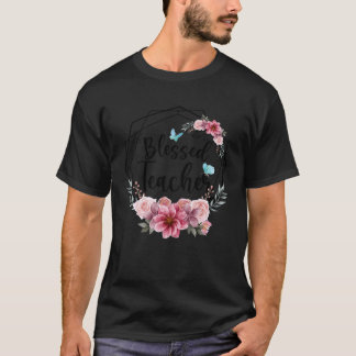T-shirt Enseignant béni avec Fête des mères florale 2023