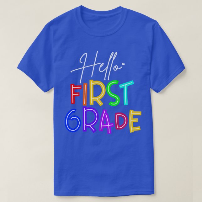 T-shirt Enseignant Bonjour Première Classe (Design devant)
