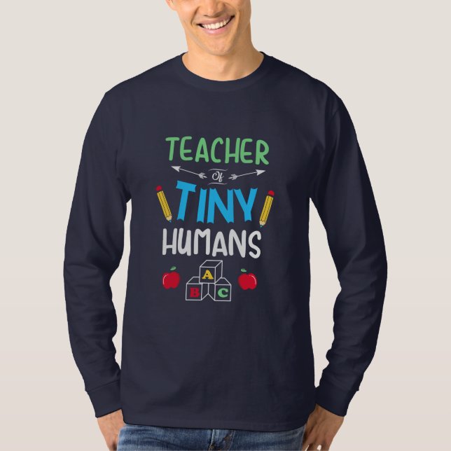 T-shirt Enseignant Cadeau enseignant minuscules humains (Devant)