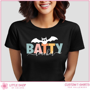 T-shirt Enseignant Chauve-Souris Personnalisable Halloween