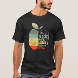T-shirt Enseignant Coloré Pour L'Argent Fame Teacher App