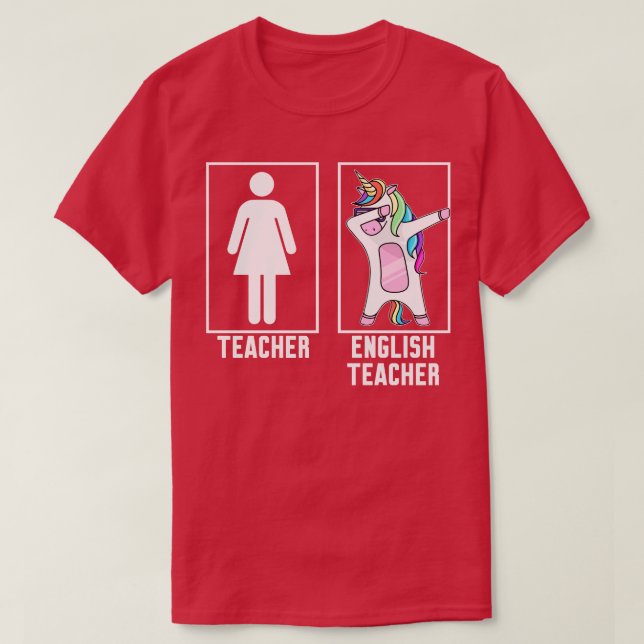 T-shirt Enseignant contre professeur d'anglais 1 (Design devant)