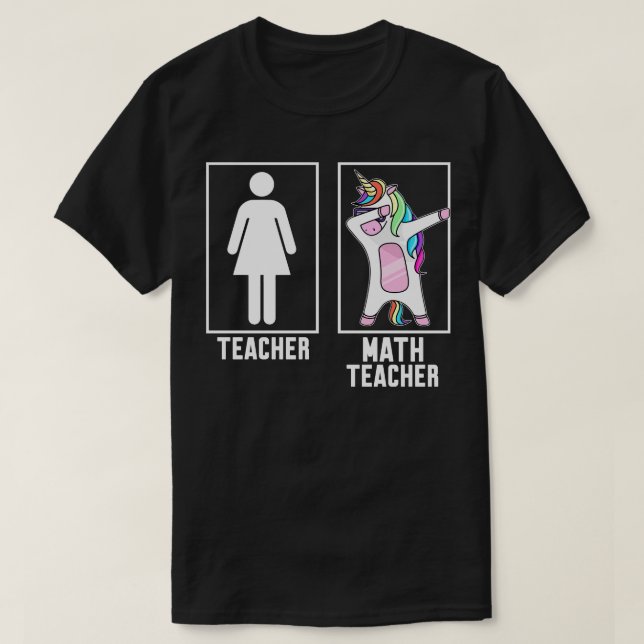 T-shirt Enseignant contre professeur de mathématiques 1 (Design devant)