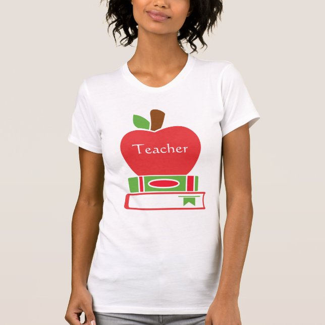 T-shirt Enseignant cool Red Apple Books (Devant)