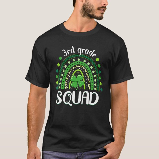 T-shirt Enseignant D’Escadron De 3E Classe Rainbow St Patr (Devant)