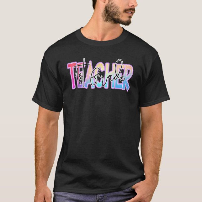 T-shirt Enseignant de 1ère année Retour à l'école Enseigna (Devant)