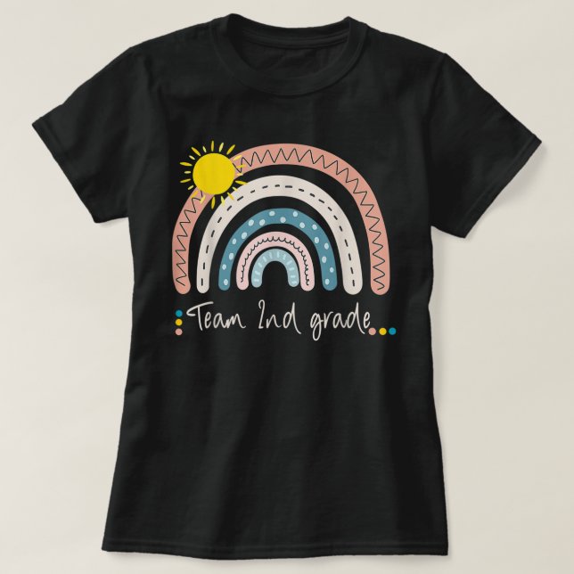 T-shirt Enseignant de 2e année de l'équipe Pré-K Équipe Ar (Design devant)