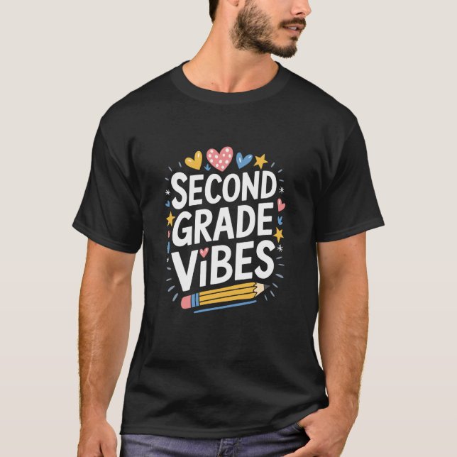 T-shirt Enseignant de 2e année et enseignement scolaire, D (Devant)