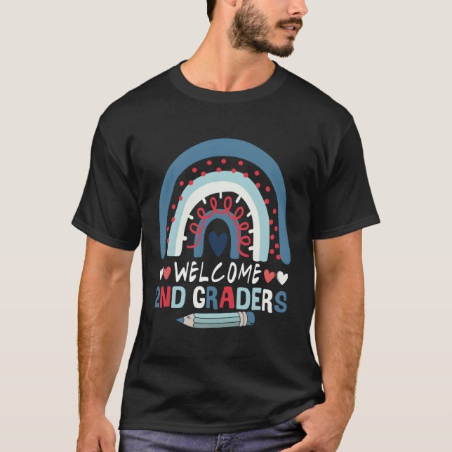 T-shirt Enseignant De 2E Année Pour Le Retour À L'École Av (Devant)