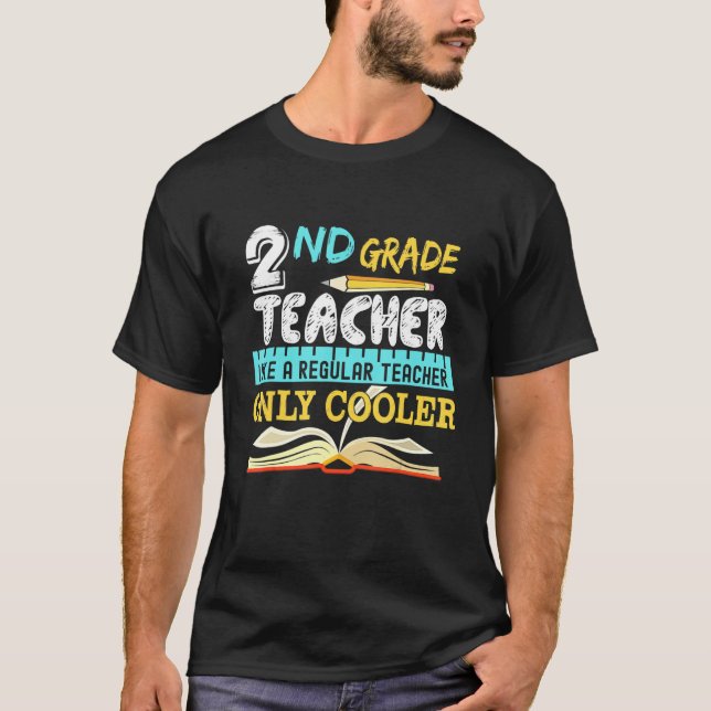T-shirt Enseignant De 2E Année Retour À L'École (Devant)
