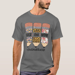 T-shirt Enseignant De 2E Année Retour À L'École Enseigner