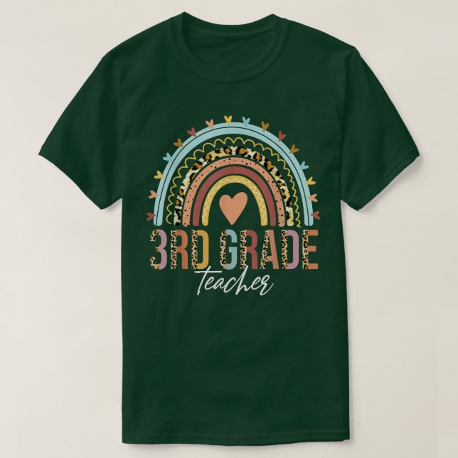 T-shirt Enseignant de 3e année enseigner l'amour Inspirer  (Design devant)