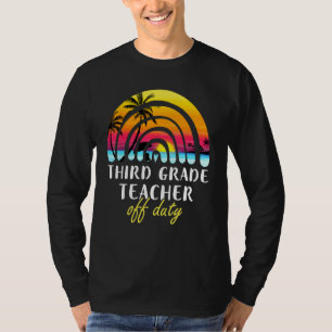 T-shirt Enseignant de 3e année hors service Plage Sunset R