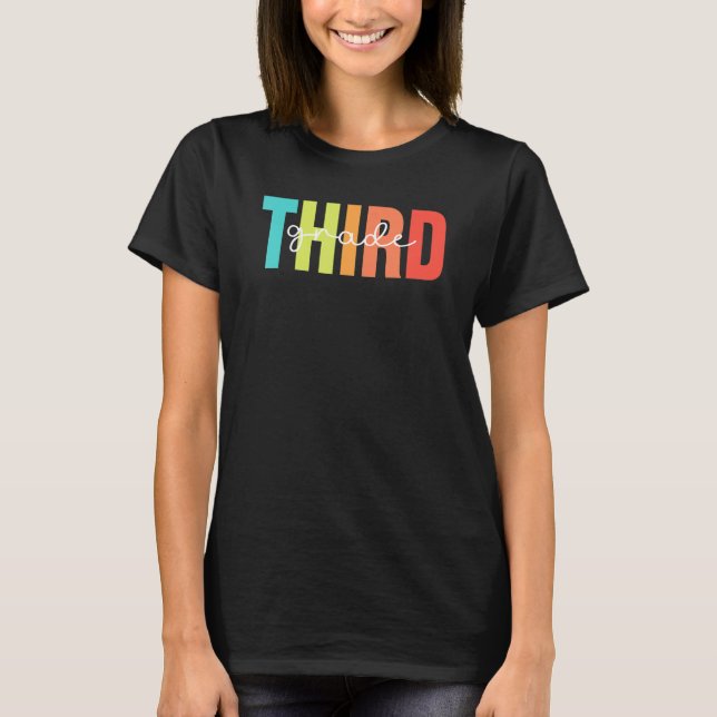 T-shirt Enseignant de 3e année pour 3e année Première jour (Devant)
