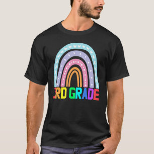 T-shirt Enseignant de 3e année Rainbow Enseignant de 3e an