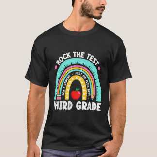 T-shirt Enseignant de 3e année Rock Le jour de l'examen Tr