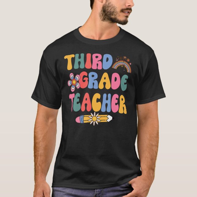 T-shirt Enseignant de 3e année Super Enseignant de 3e anné (Devant)