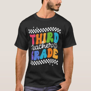 T-shirt Enseignant de 3e année Troisième jour d'école Reto