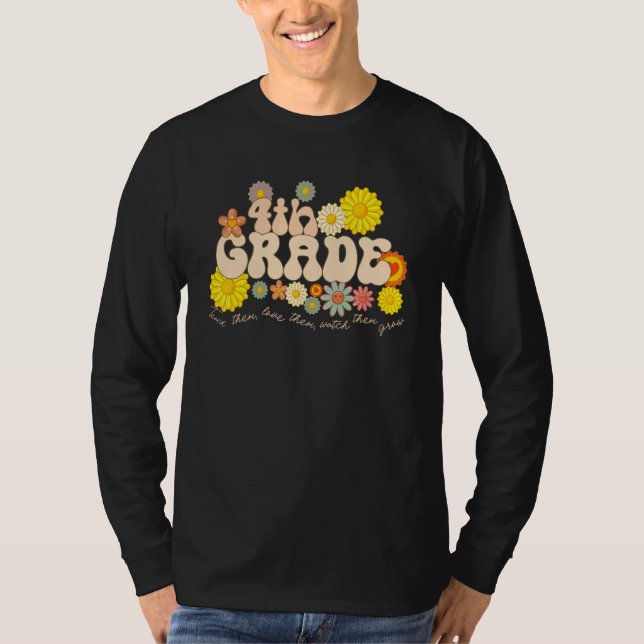 T-shirt Enseignant de 4e année Enseignez-leur Aimez-les Re (Devant)