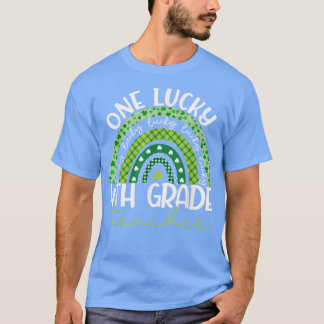 T-shirt Enseignant de 4e année Rainbow St Patrick's Day On