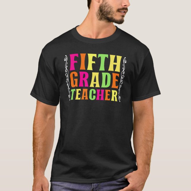 T-shirt Enseignant de 5e année École d'enseignement profes (Devant)